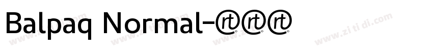 Balpaq Normal字体转换